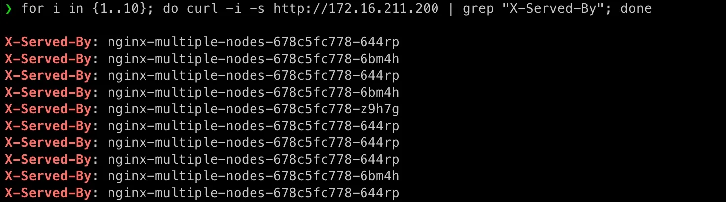 curl can see headers added by different worker nodes