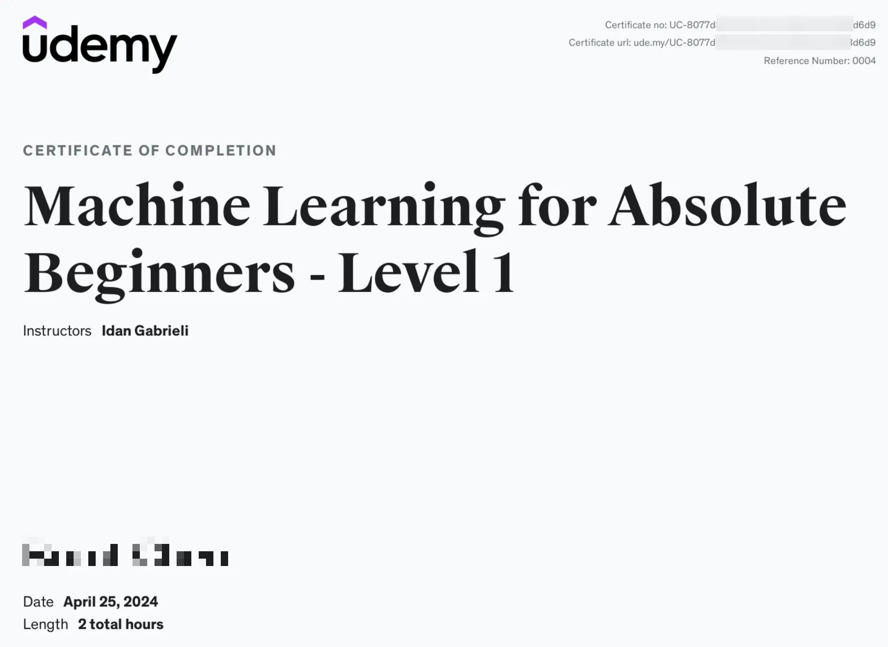 Ml Absolute Beginner Level1 Cert