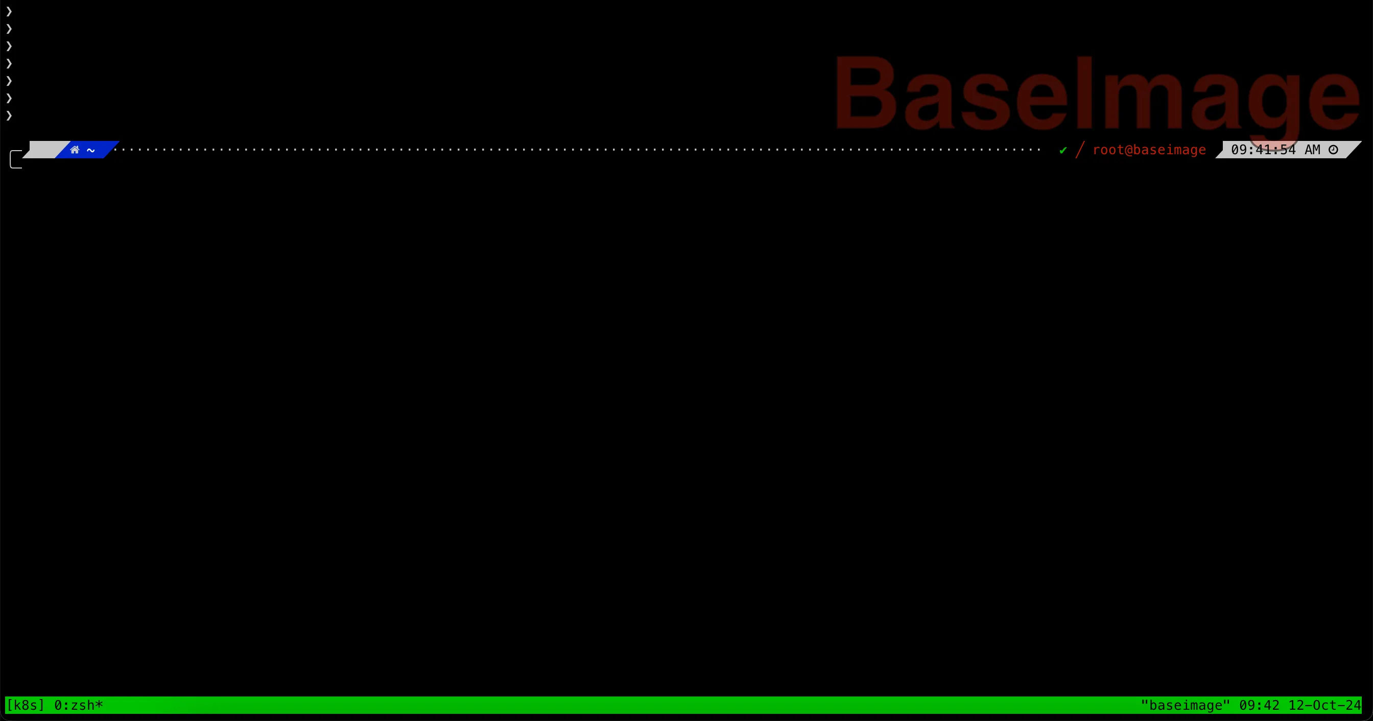 Kubernetes tutorial part 1: tmux initial show screenshot