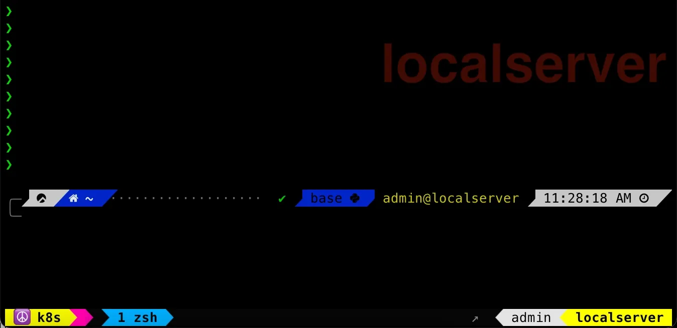 Kubernetes tutorial part 1: tmux with oh my zsh